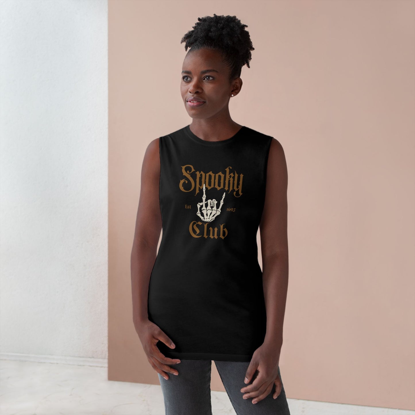 Spooky Club Unisex Tank Top | Halloween Shirt, Festival Wear, Gift for Horror Lovers, Casual Outfit, Unique Graphic Tee