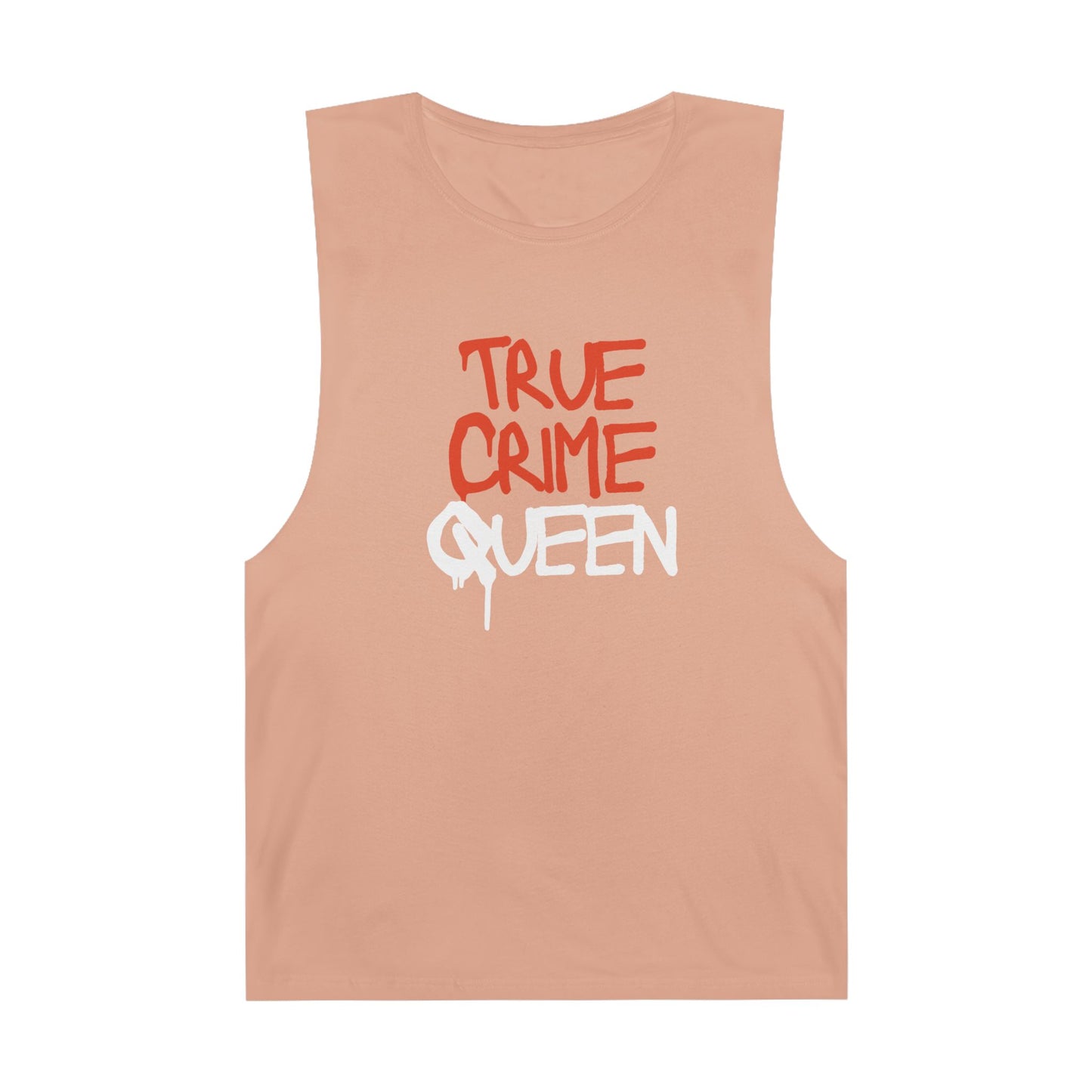 100% Cotton True Crime Queen Muscle Tank, Summer Basic, Gift for True Crime Lovers, Festival Wear, Trendy Graphic Tank
