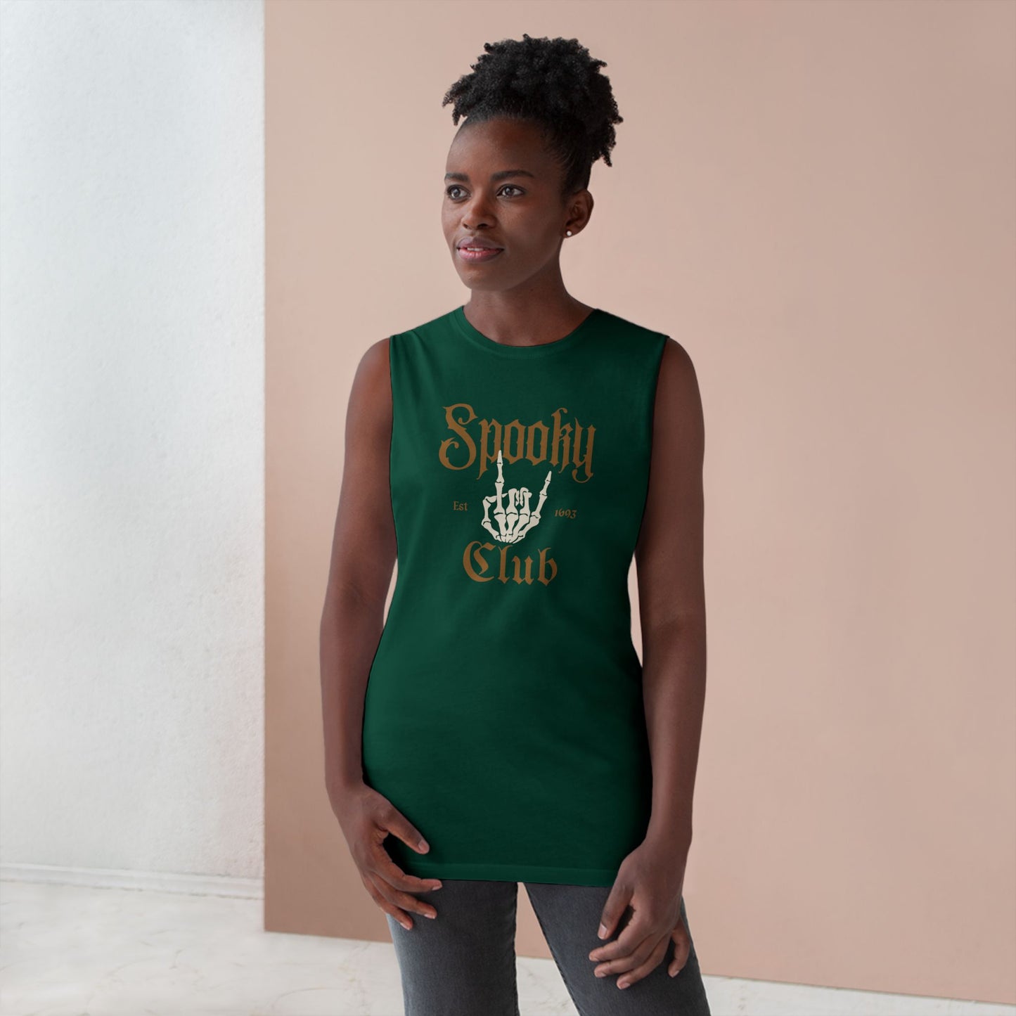 Spooky Club Unisex Tank Top | Halloween Shirt, Festival Wear, Gift for Horror Lovers, Casual Outfit, Unique Graphic Tee