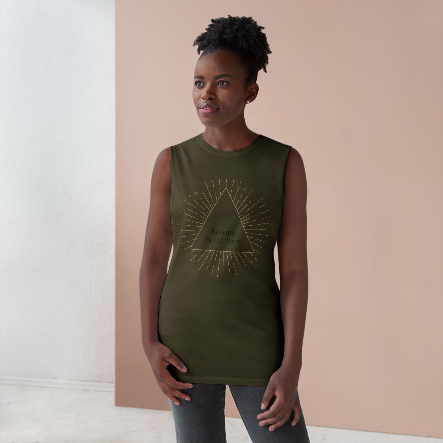 Resting Witch Face Unisex Tank, Cute Witchy Shirt, Halloween Gift, Summer Fashion, Festival Wear, Boho Style