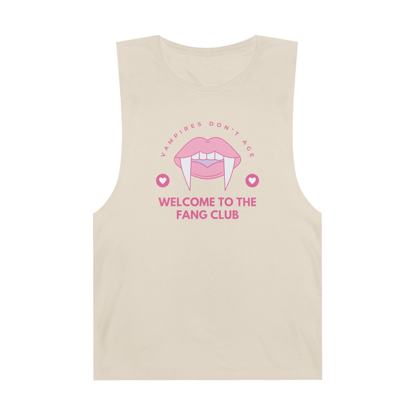 100% Cotton Fang Club Tank Top, Vampire Lover Shirt, Halloween Apparel, Cute Graphic Tee, Casual Summer Wear, Fangirl Gift