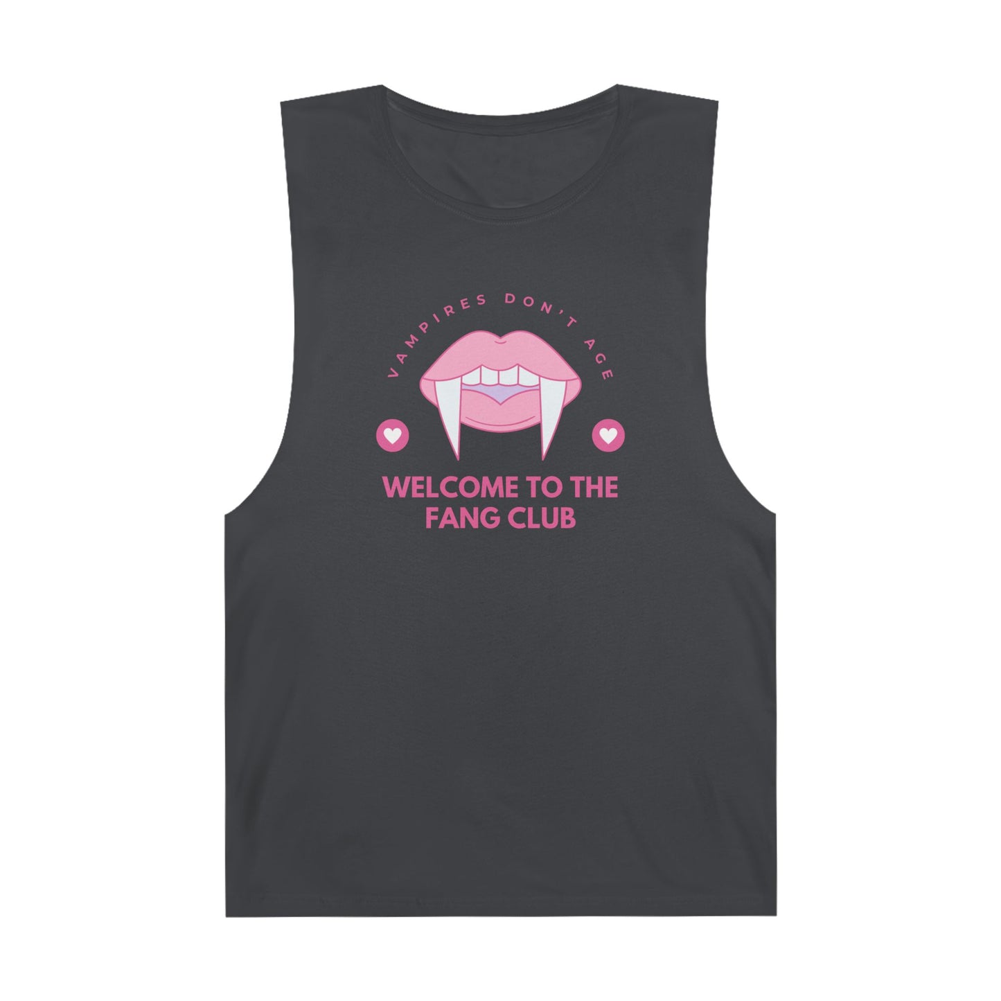 100% Cotton Fang Club Tank Top, Vampire Lover Shirt, Halloween Apparel, Cute Graphic Tee, Casual Summer Wear, Fangirl Gift