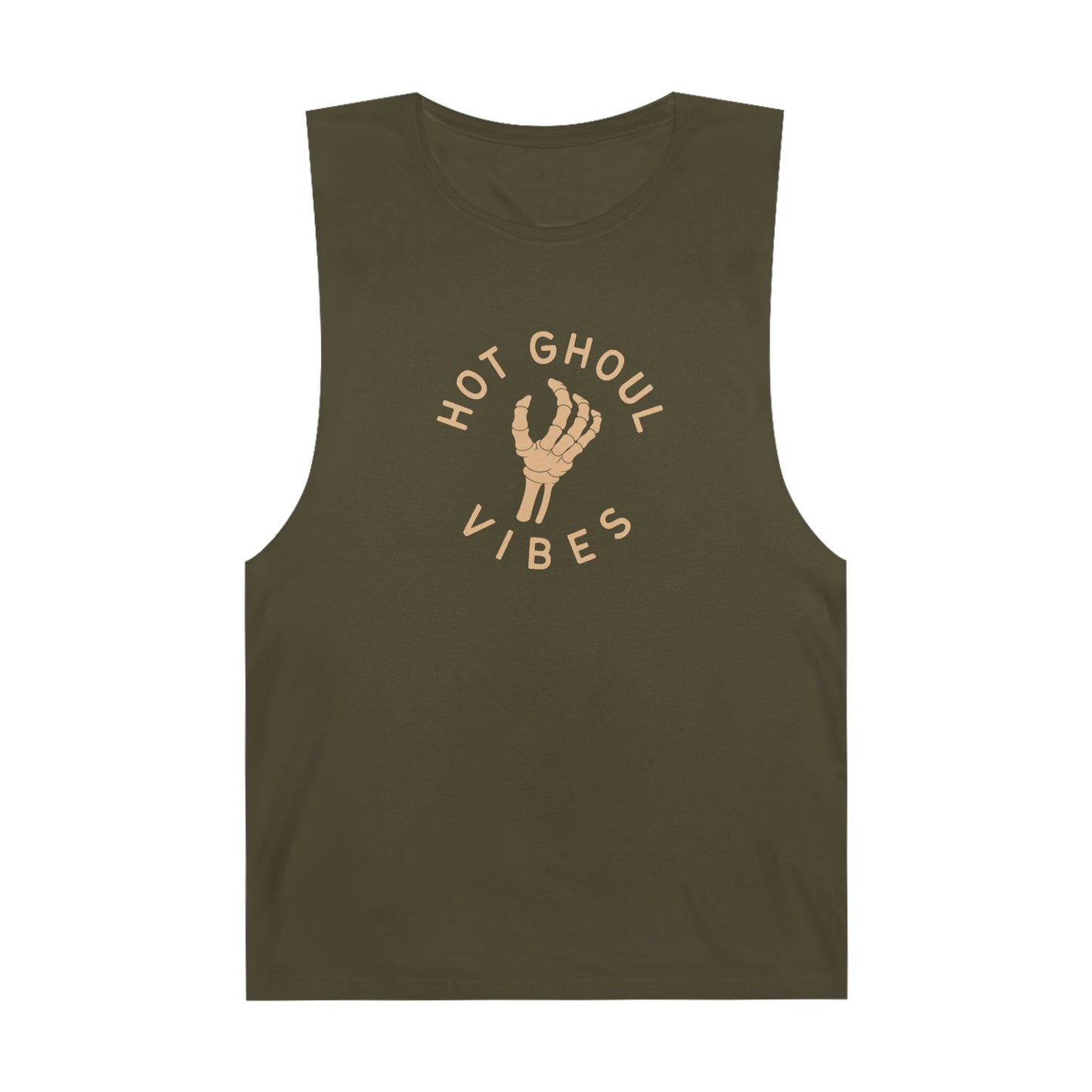 100% Cotton Hot Ghoul Muscle Tank Sleeveless Shirt, Spooky Season Apparel, Festival Wear, Halloween Party Outfit