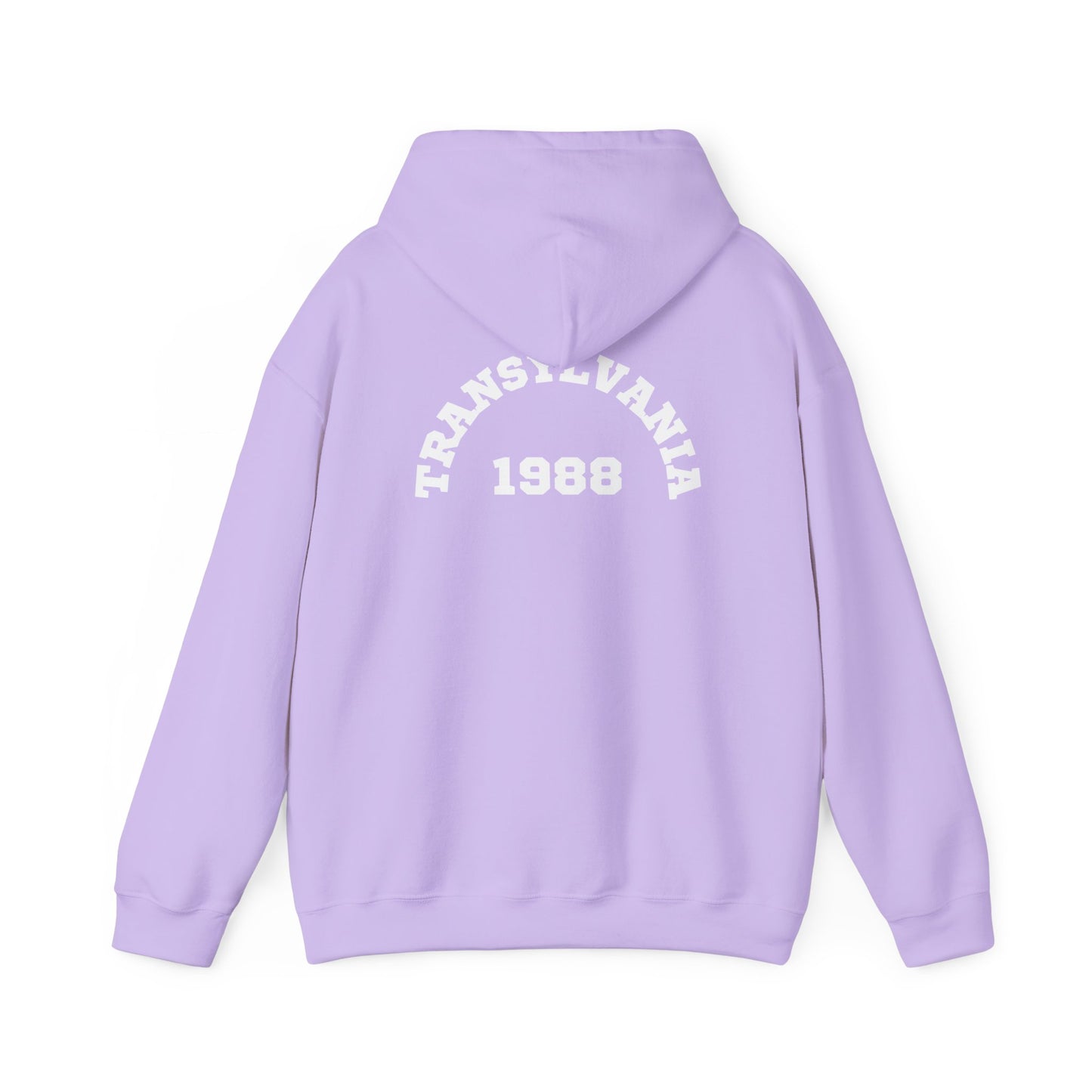 Transylvania 1988 Unisex Hooded Sweatshirt, Cozy Style, Halloween, Gift for Him/Her, Vintage Sweatshirt, Fall Fashion, Layering Piece