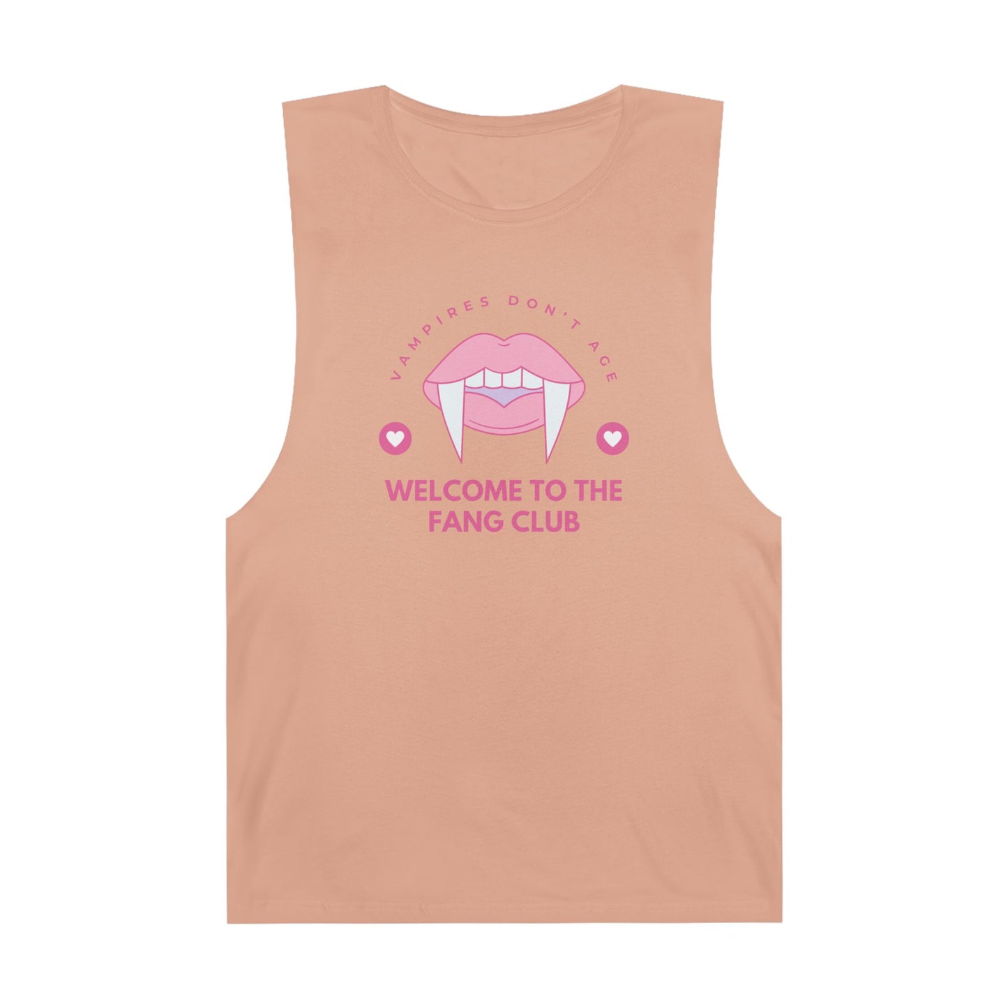 100% Cotton Fang Club Tank Top, Vampire Lover Shirt, Halloween Apparel, Cute Graphic Tee, Casual Summer Wear, Fangirl Gift