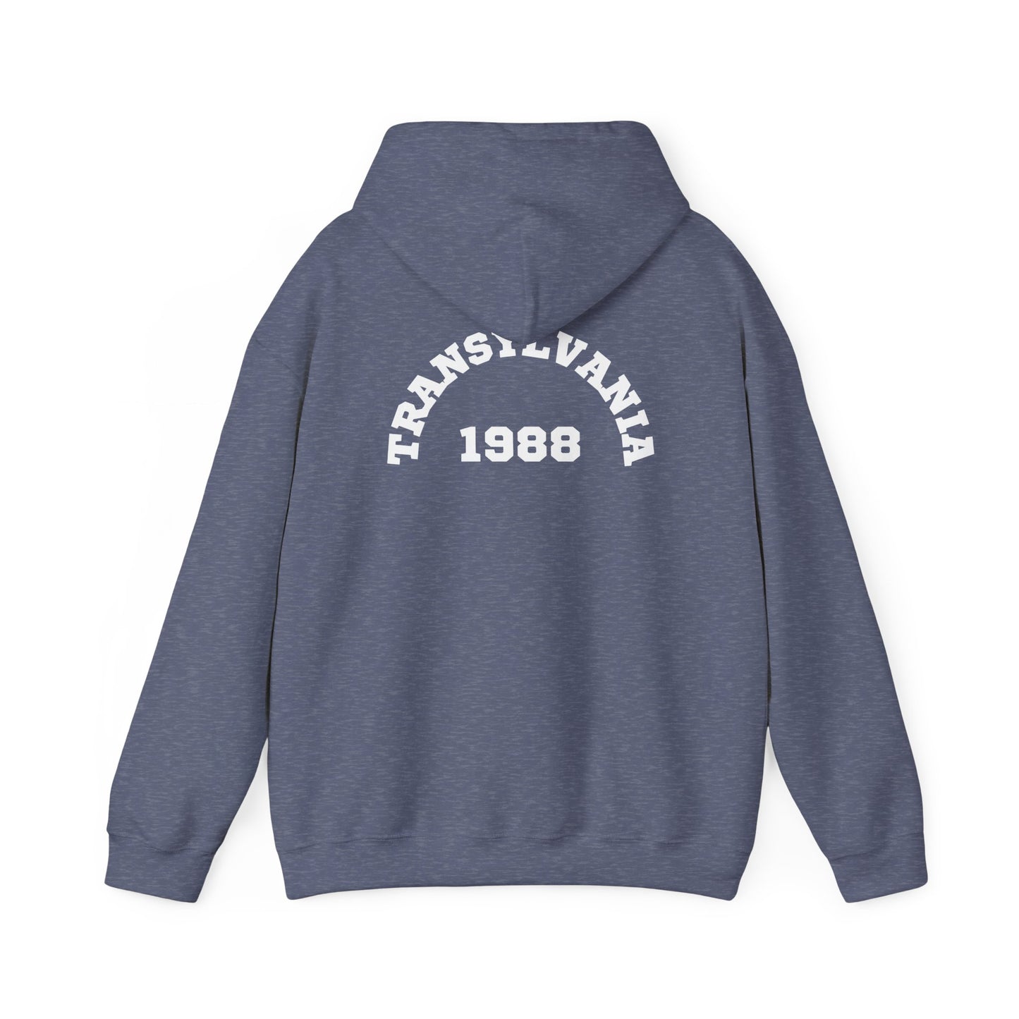 Transylvania 1988 Unisex Hooded Sweatshirt, Cozy Style, Halloween, Gift for Him/Her, Vintage Sweatshirt, Fall Fashion, Layering Piece