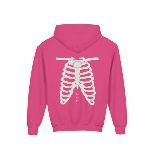Youth Hoodie - Beautiful Chaos Skeleton Design, Cozy Sweatshirt for Teens, Unique Gift, Casual Wear, Perfect for Special Occasions