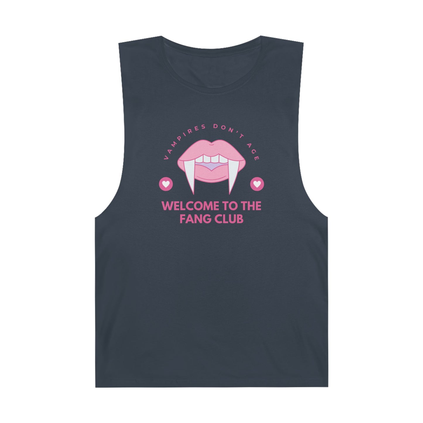 100% Cotton Fang Club Tank Top, Vampire Lover Shirt, Halloween Apparel, Cute Graphic Tee, Casual Summer Wear, Fangirl Gift