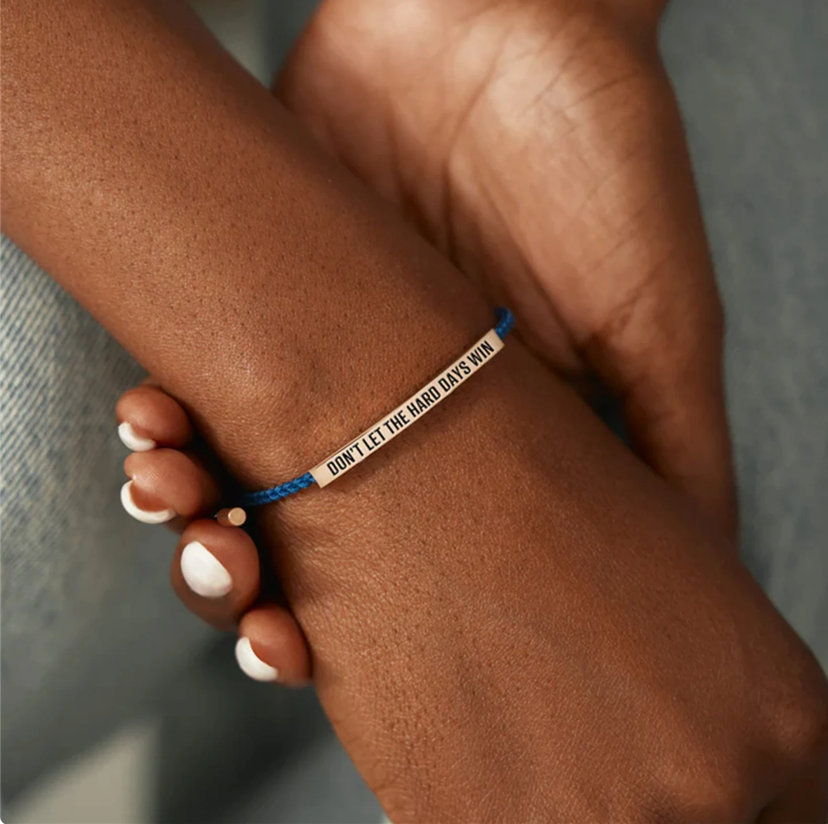 Don't Let The Hard Days Win Motivational Minimalist Tube Bracelet