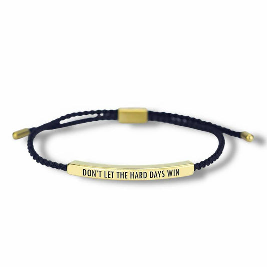 Don't Let The Hard Days Win Motivational Minimalist Tube Bracelet