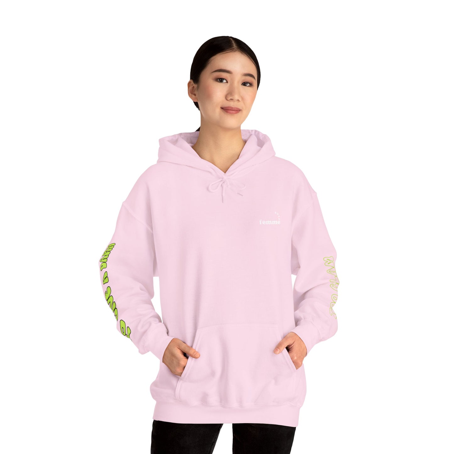Unisex Heavy Blend™ Hooded Sweatshirt - 'Too Good to Give a Damn' Art Design