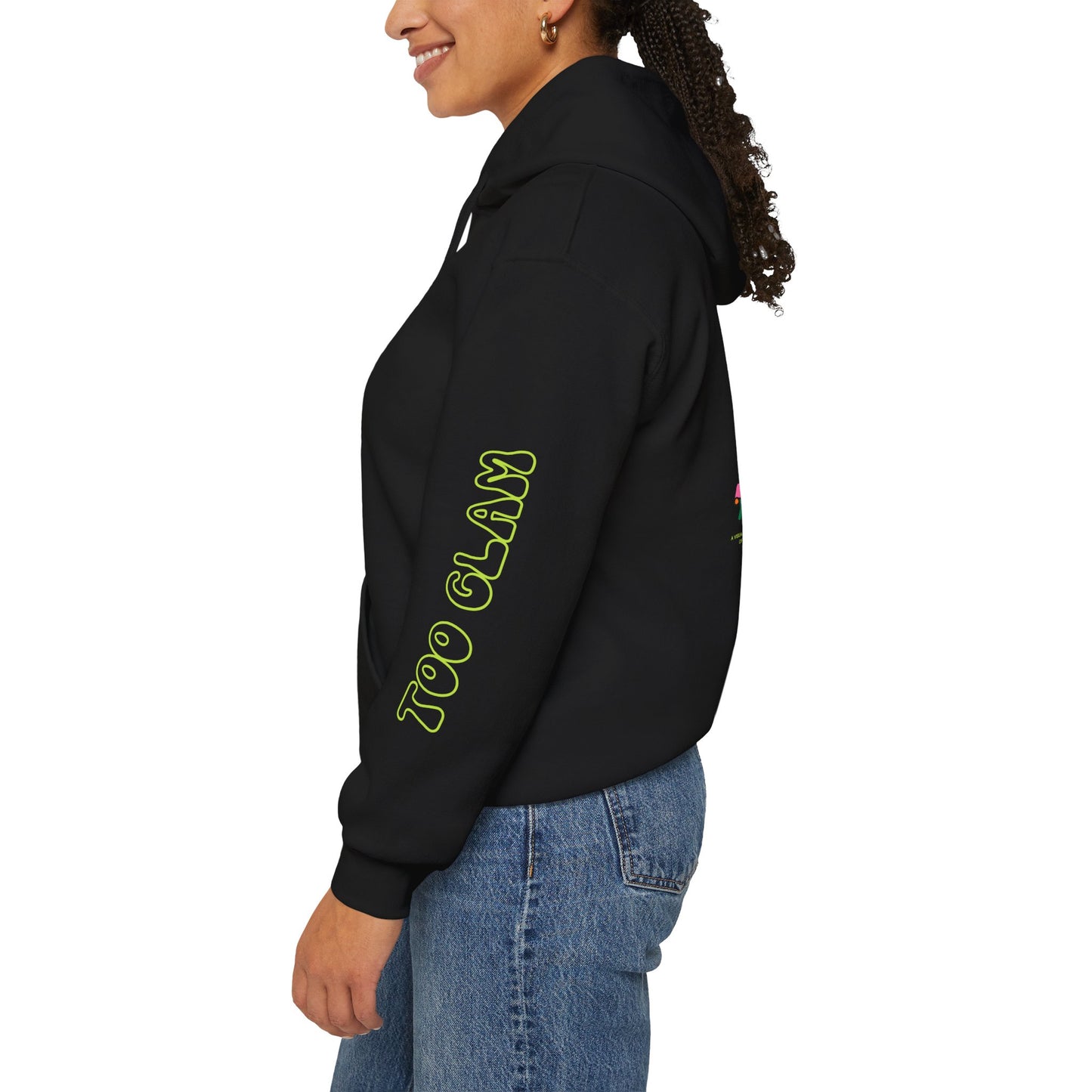 Unisex Heavy Blend™ Hooded Sweatshirt - 'Too Good to Give a Damn' Art Design