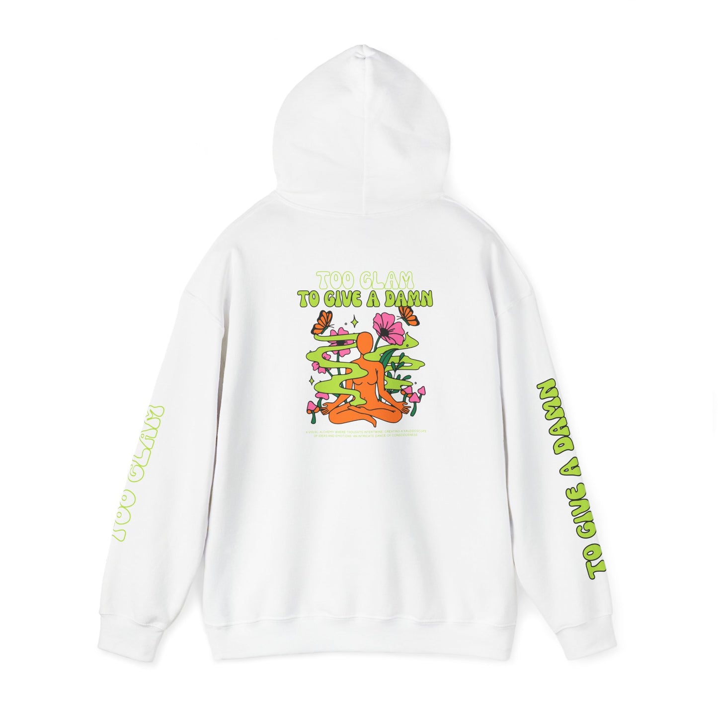 Unisex Heavy Blend™ Hooded Sweatshirt - 'Too Good to Give a Damn' Art Design