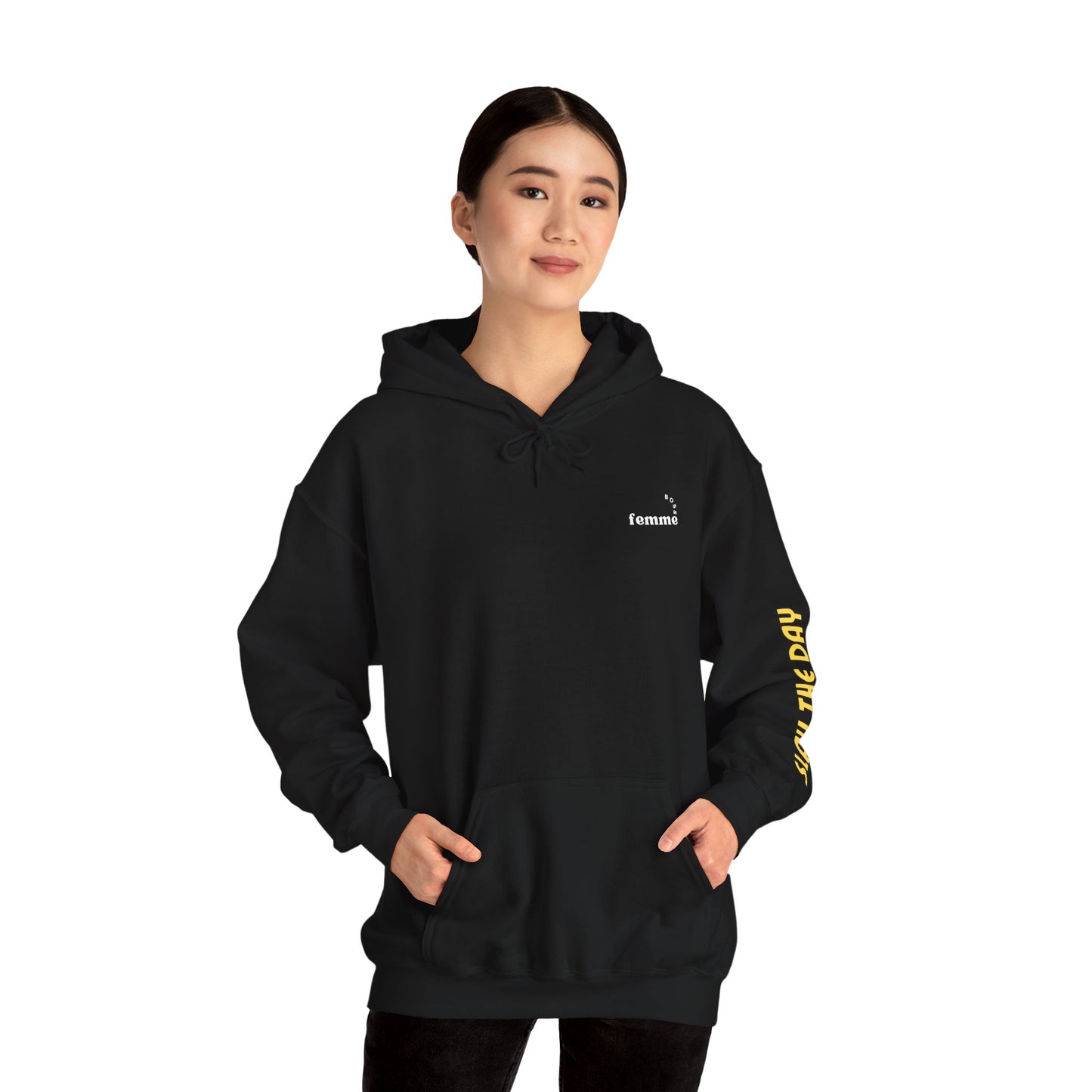Slay the Day Unisex Heavy Blend Hooded Sweatshirt - Chill Vibe, Cozy Comfort, Perfect for Daily Wear