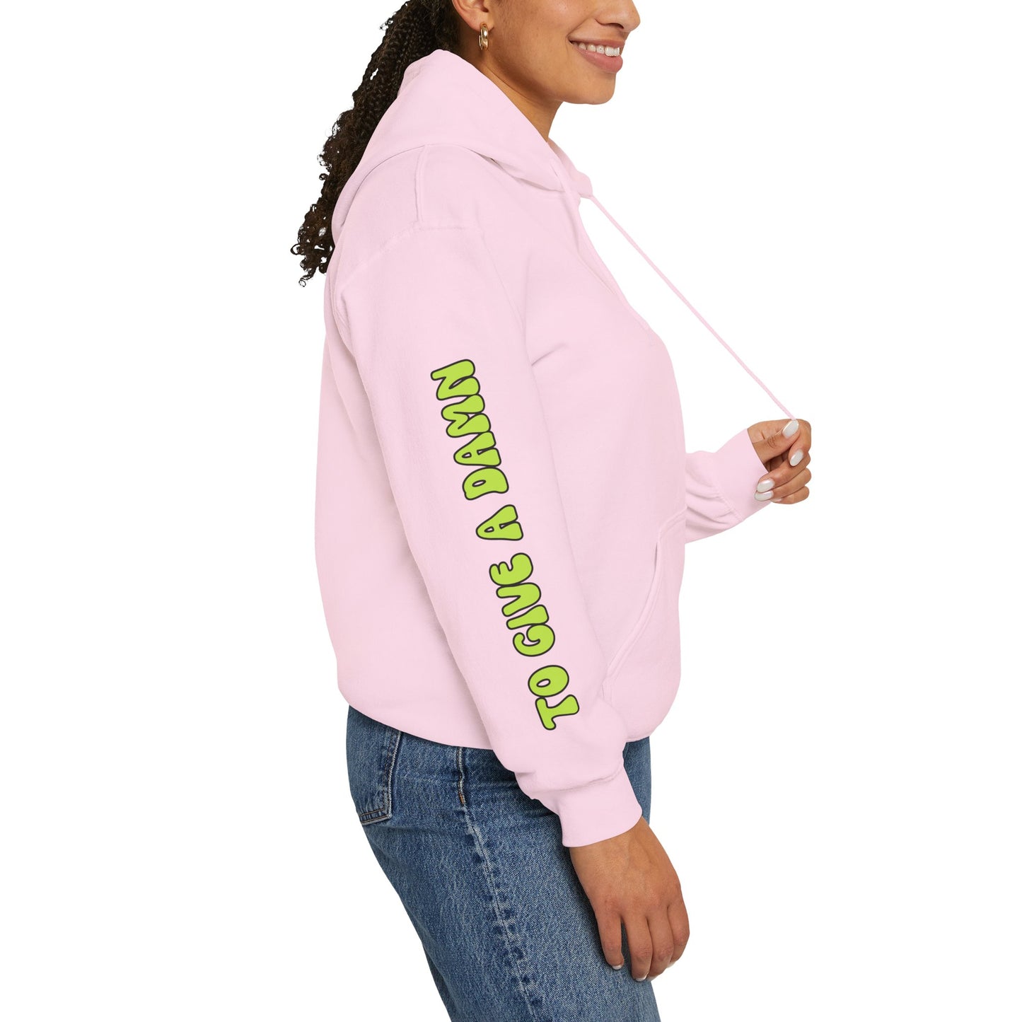 Unisex Heavy Blend™ Hooded Sweatshirt - 'Too Good to Give a Damn' Art Design