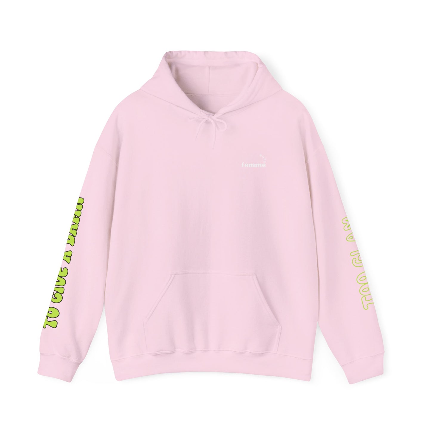Unisex Heavy Blend™ Hooded Sweatshirt - 'Too Good to Give a Damn' Art Design