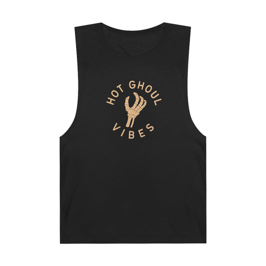 100% Cotton Hot Ghoul Muscle Tank Sleeveless Shirt, Spooky Season Apparel, Festival Wear, Halloween Party Outfit
