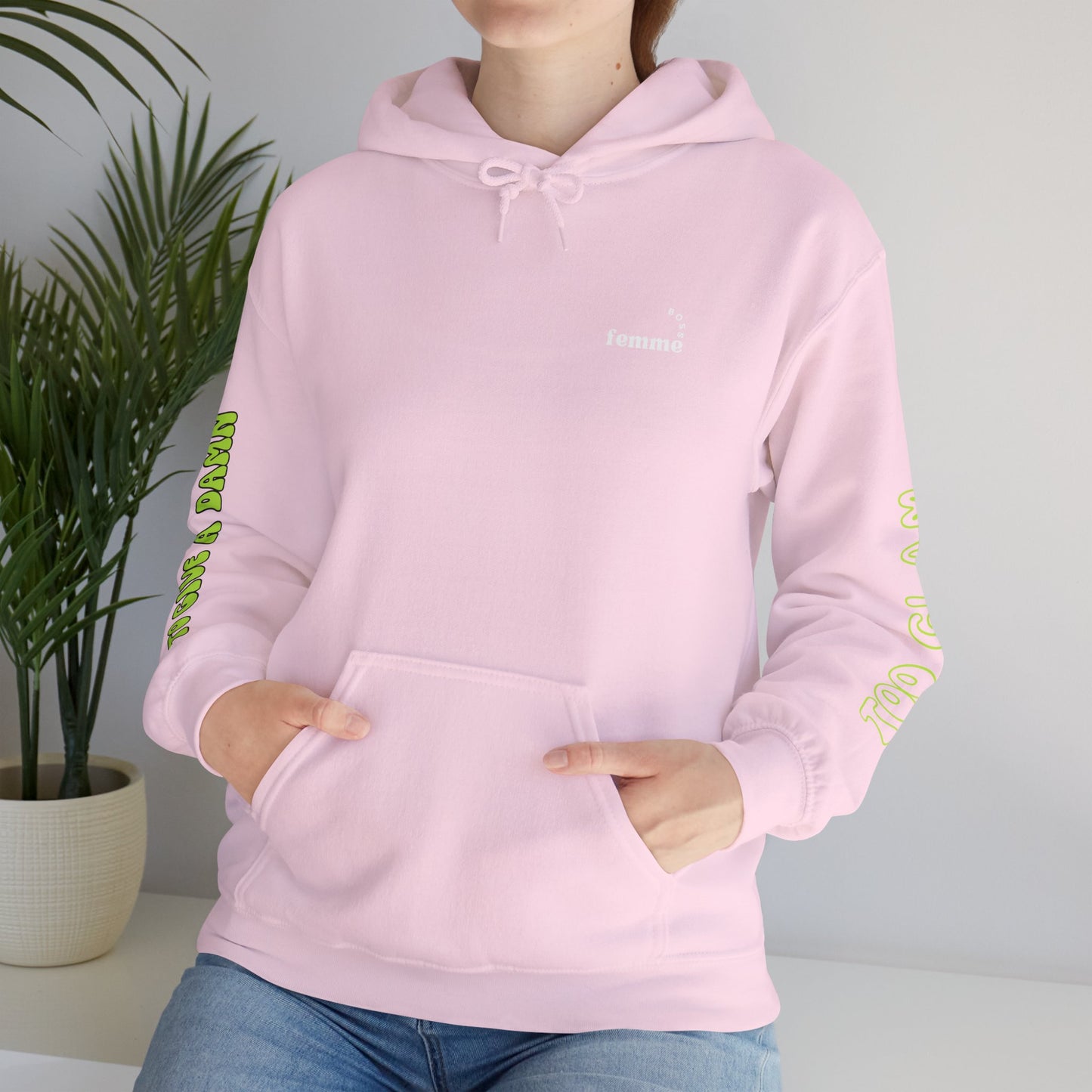 Unisex Heavy Blend™ Hooded Sweatshirt - 'Too Good to Give a Damn' Art Design