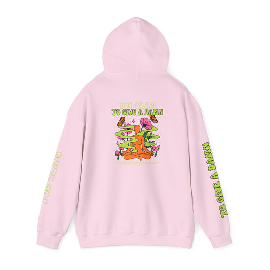 Unisex Heavy Blend™ Hooded Sweatshirt - 'Too Good to Give a Damn' Art Design