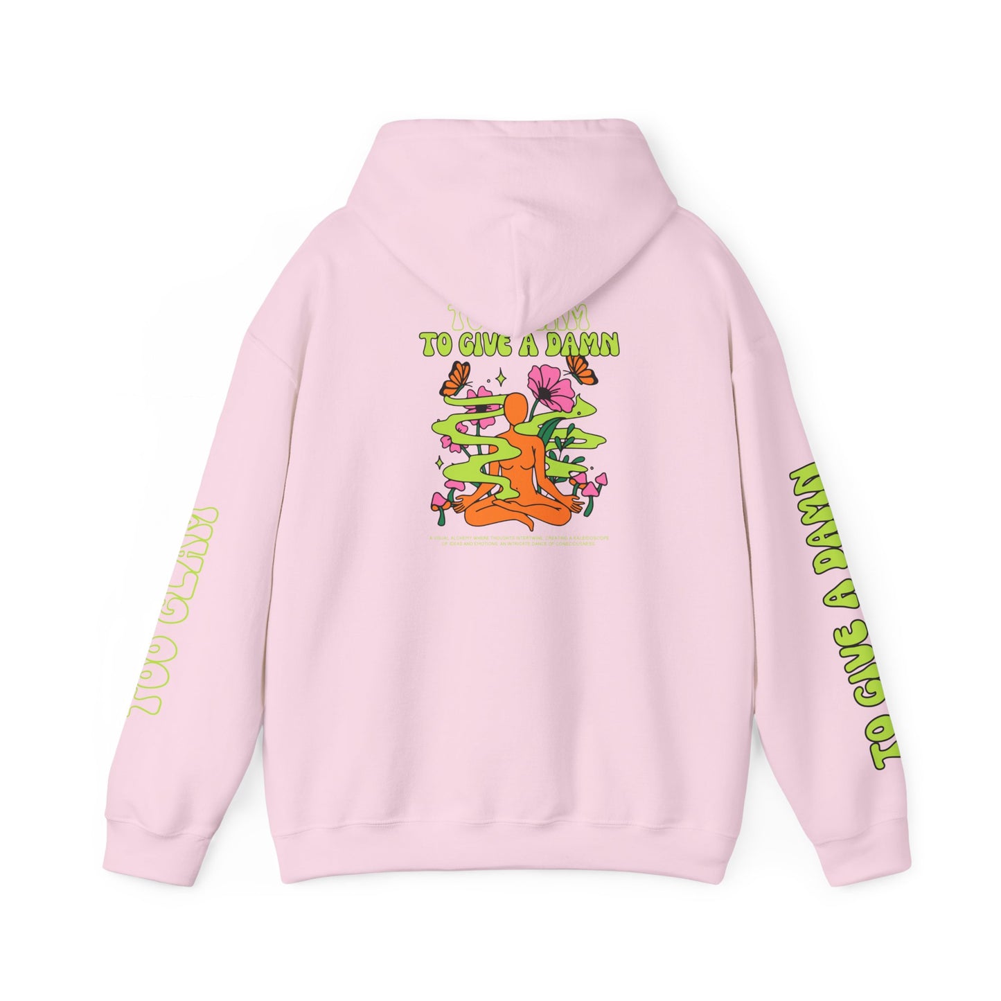 Unisex Heavy Blend™ Hooded Sweatshirt - 'Too Good to Give a Damn' Art Design