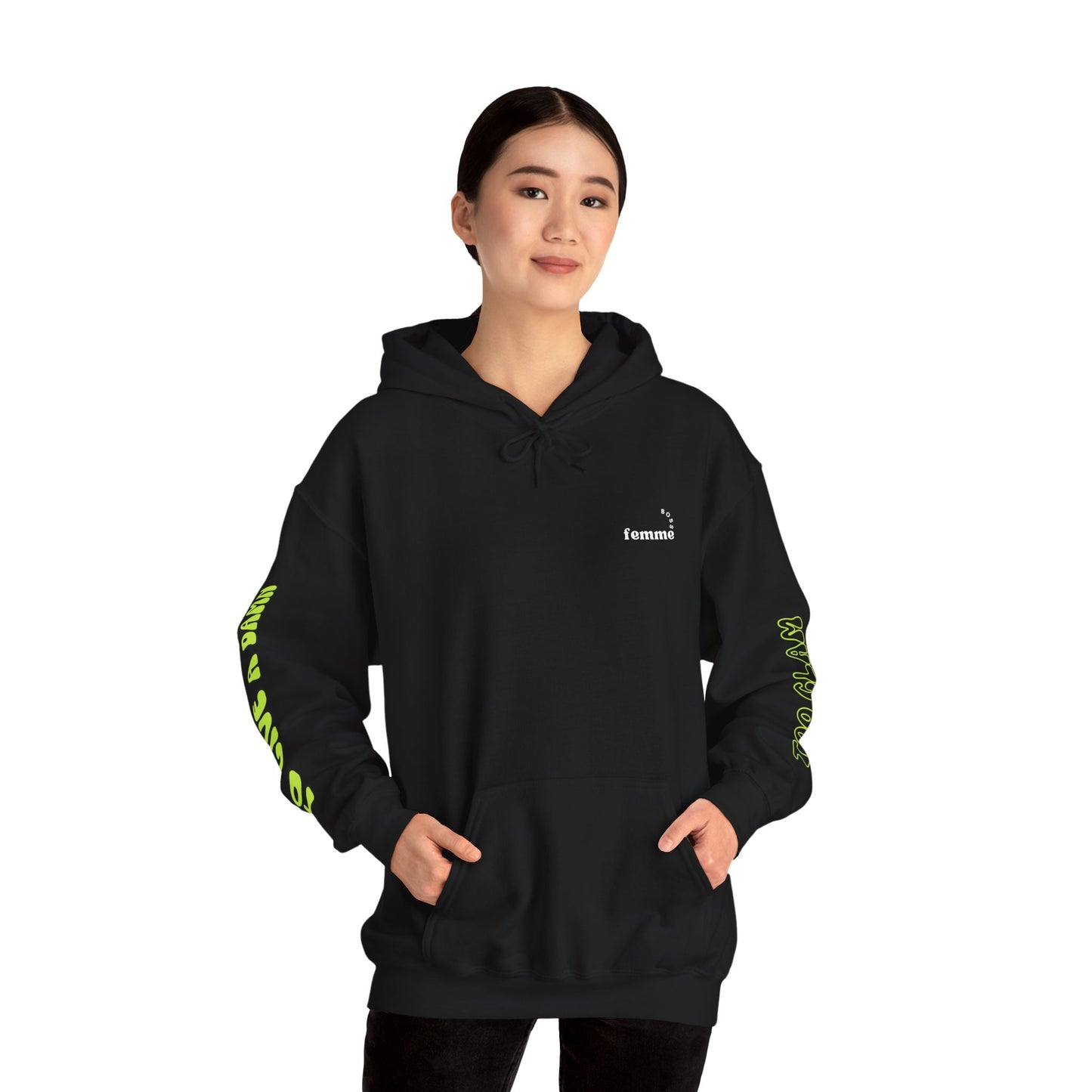Unisex Heavy Blend™ Hooded Sweatshirt - 'Too Good to Give a Damn' Art Design