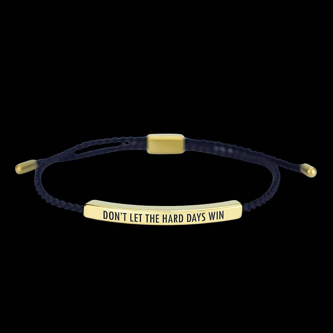 Don't Let The Hard Days Win Motivational Minimalist Tube Bracelet
